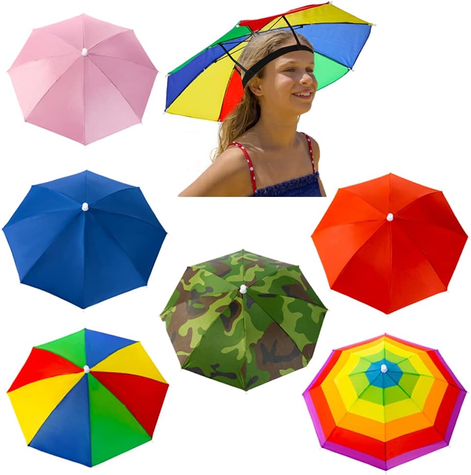 Kids Outdoor Umbrella - Chapeau parapluie arc-en-ciel pour enfants et