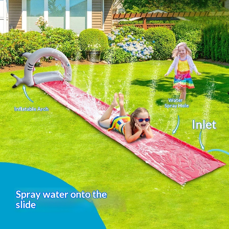 Kids Outdoor Garden Toys - Toboggan aquatique gonflable en forme de