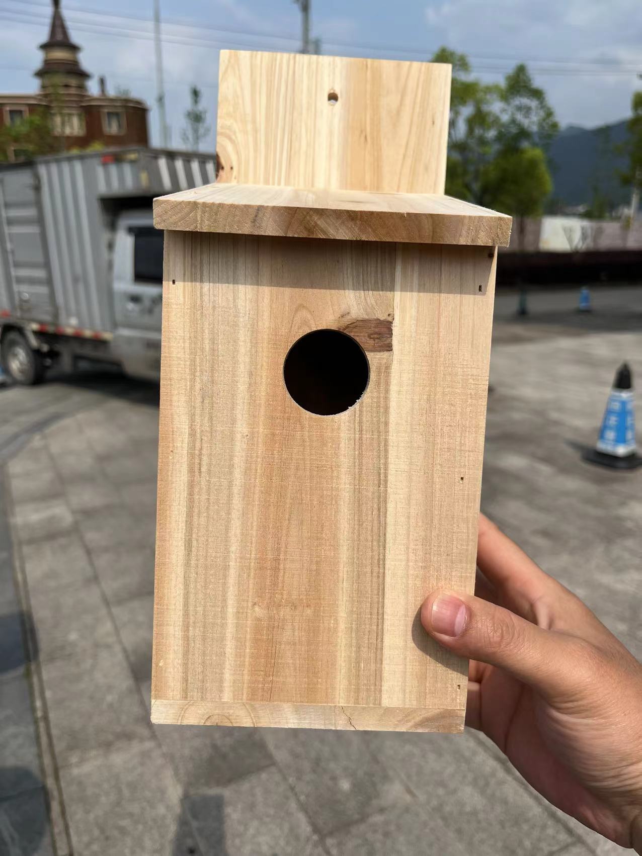 Kids Outdoor Garden Toys - Nichoir en bois d'extérieur, boîte de