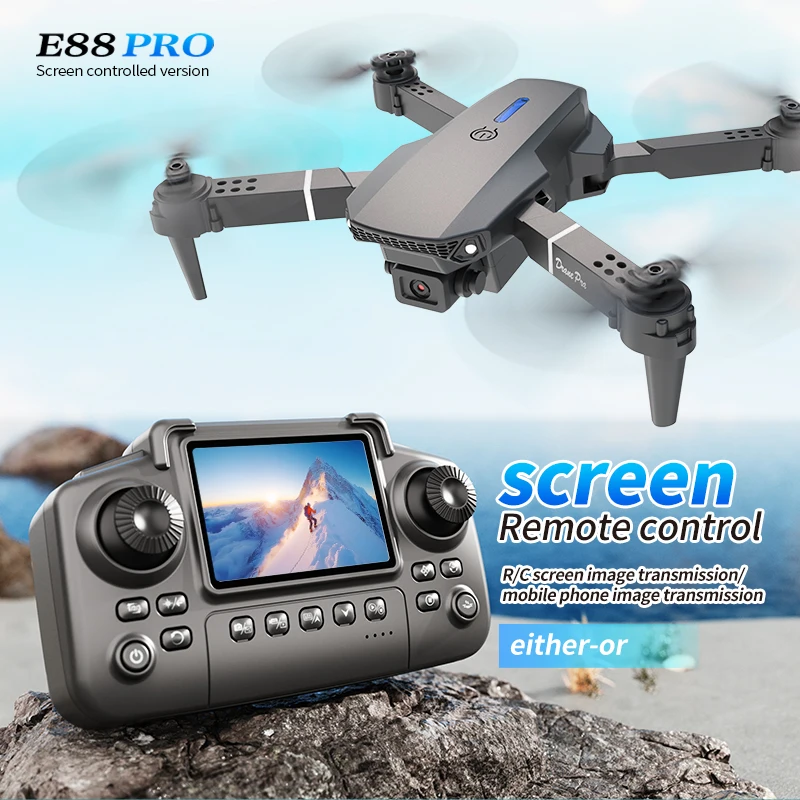 Kids Outdoor Toy Storage - Drone professionnel E88 PRO avec écran,