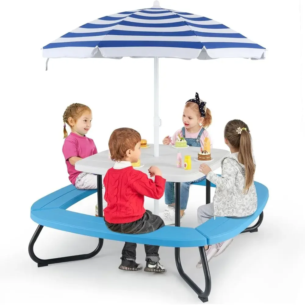 Kids Outdoor Umbrella For Table - Table de pique-nique pour enfants 8