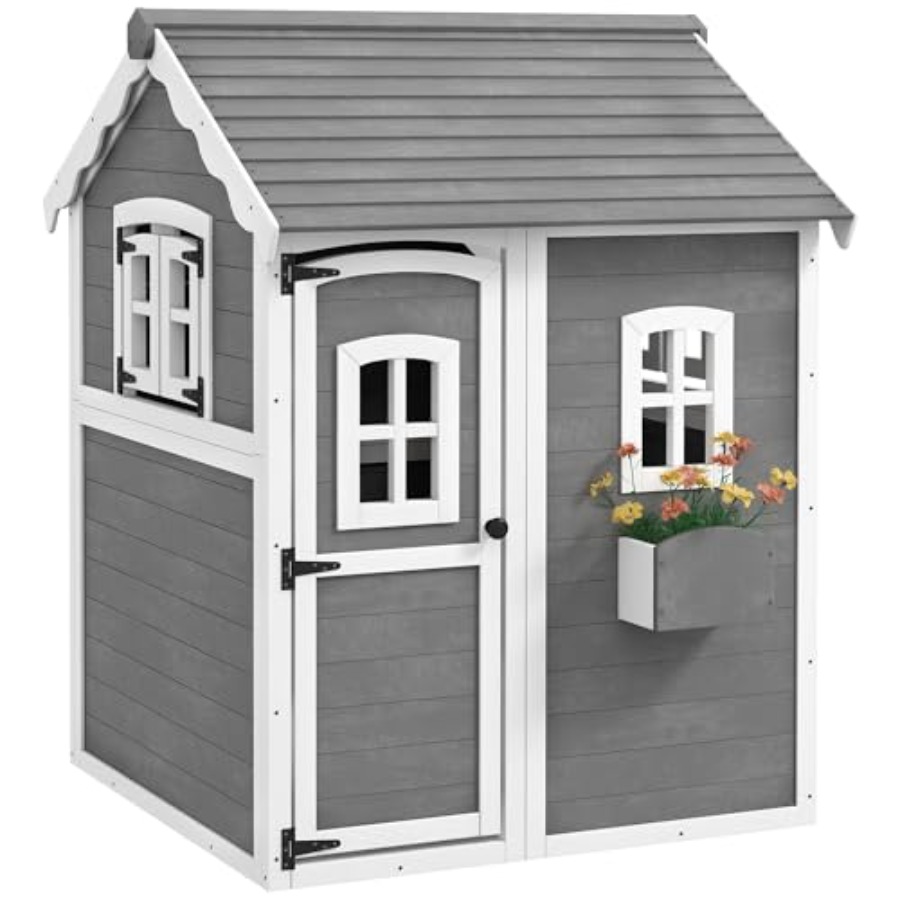 Kids Outdoor Flooring - Maisonnette de jeu en bois pour