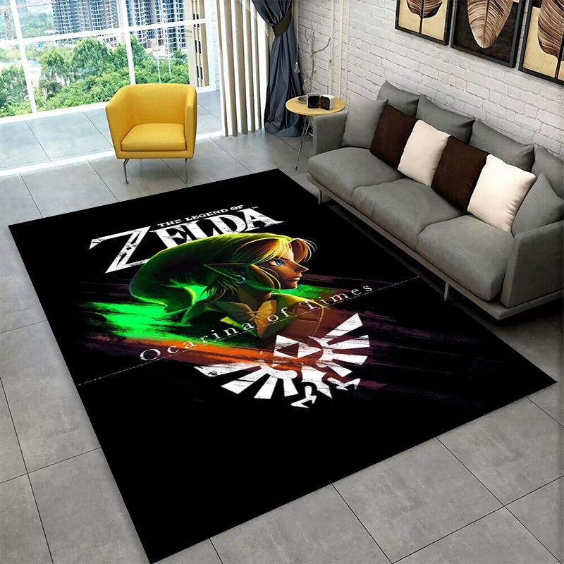 Kids Outdoor Flooring - Tapis classique antidérapant Z-Zelda Cartoon Games