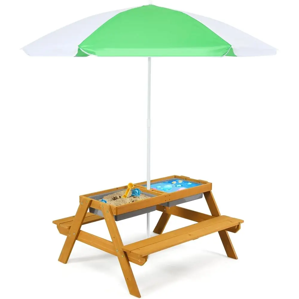 Kids Outdoor Umbrella For Table - Table de pique-nique pour enfants 3-en-1