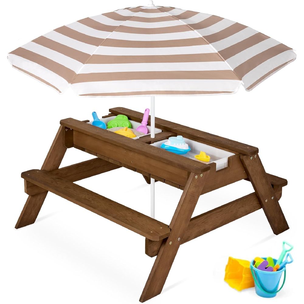 Kids Outdoor Umbrella For Table - Table de pique-nique pour enfants avec