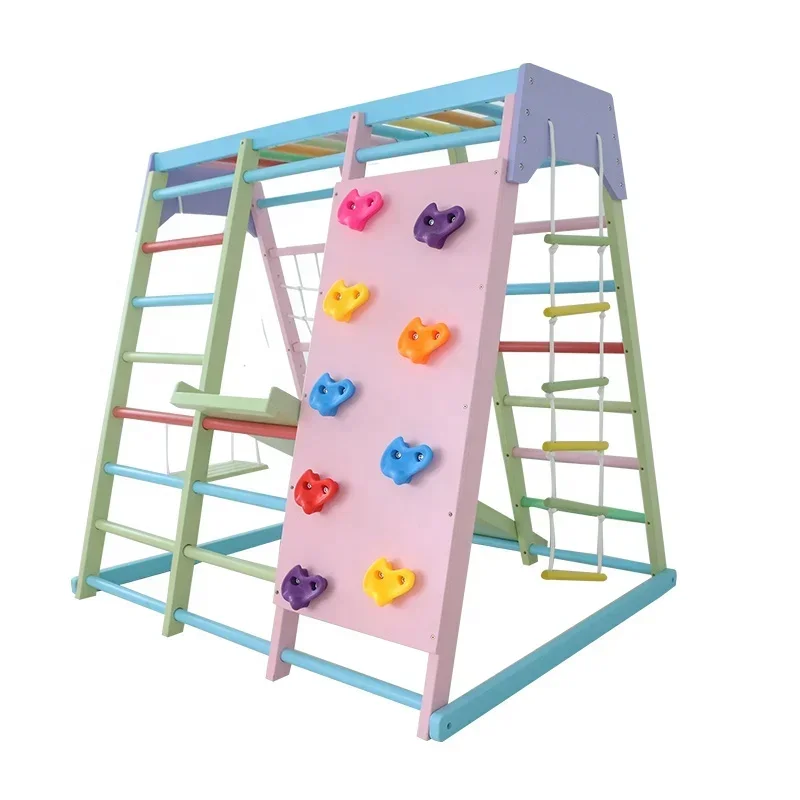 Kids Outdoor Gym - Structure d'escalade en bois pour enfants,
