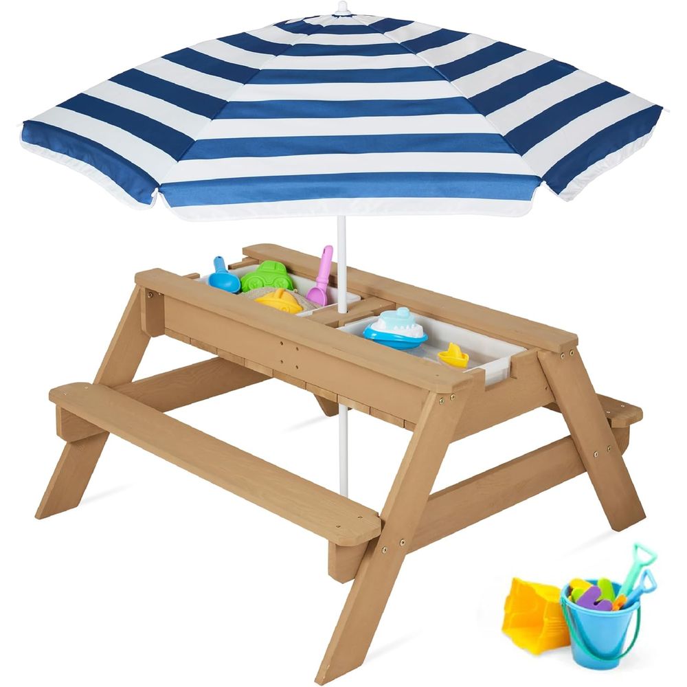 Kids Outdoor Umbrella For Table - Table de pique-nique pour enfants avec