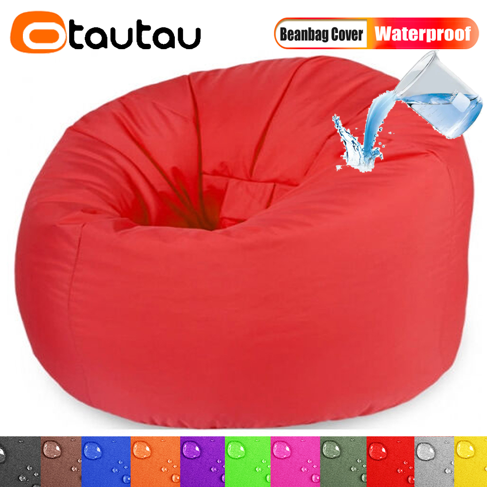 Kids Outdoor Lounge Chair With Umbrella - OTAUTAU extérieur étanche pouf couverture sans