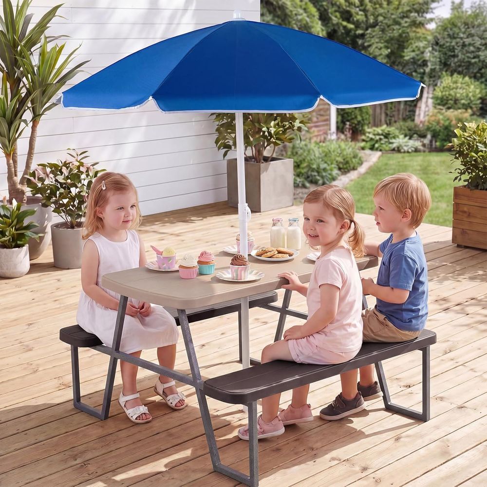Table de pique-nique pour enfa - Kids Outdoor Umbrella For Table avis et prix