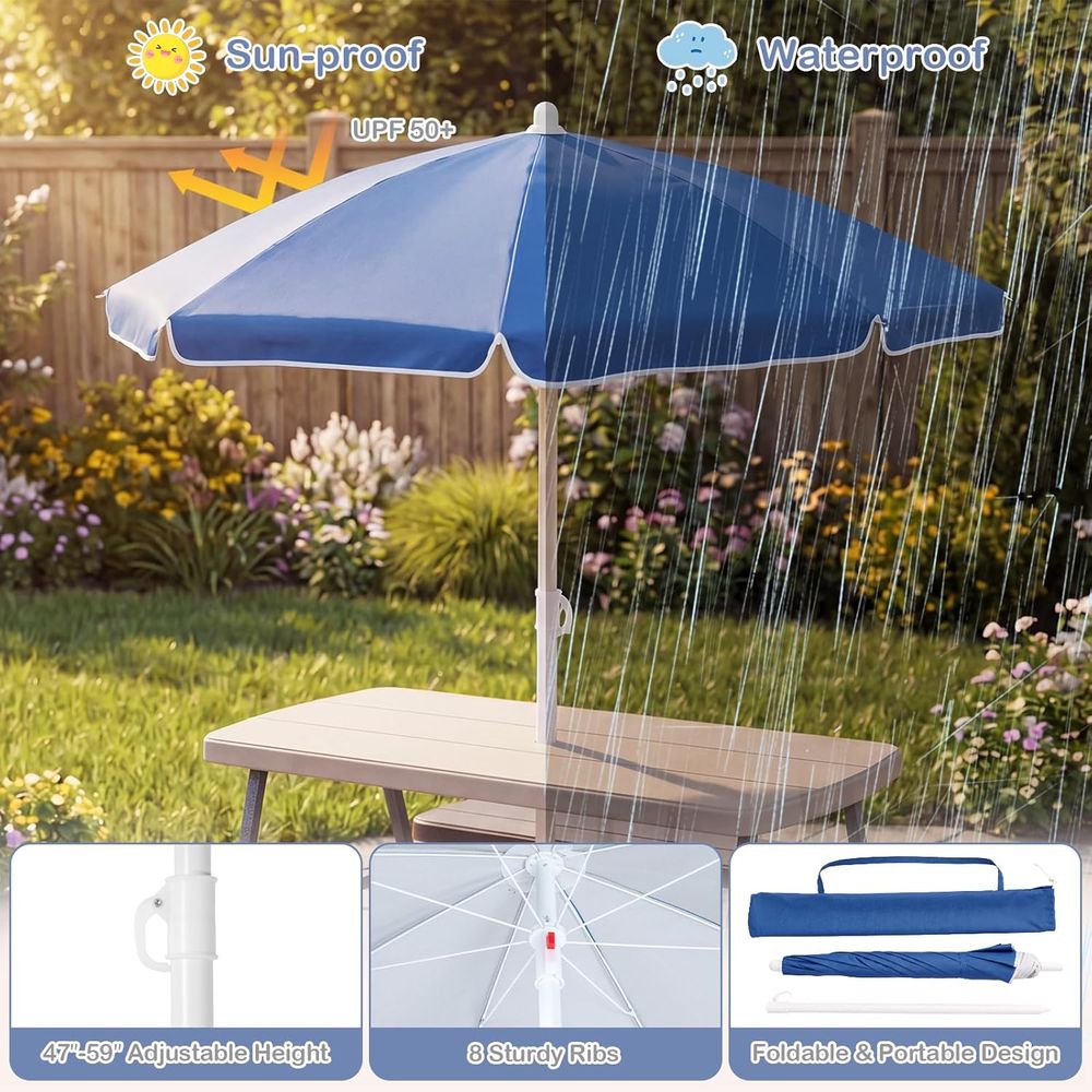 Table de pique-nique pour enfa - Kids Outdoor Umbrella For Table avis et prix