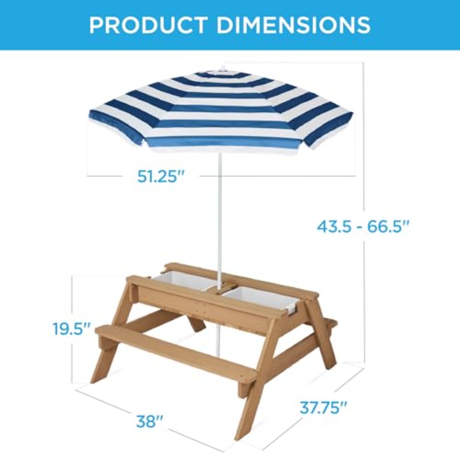 Table de pique-nique d'extérie - Kids Outdoor Umbrella For Table avis et prix