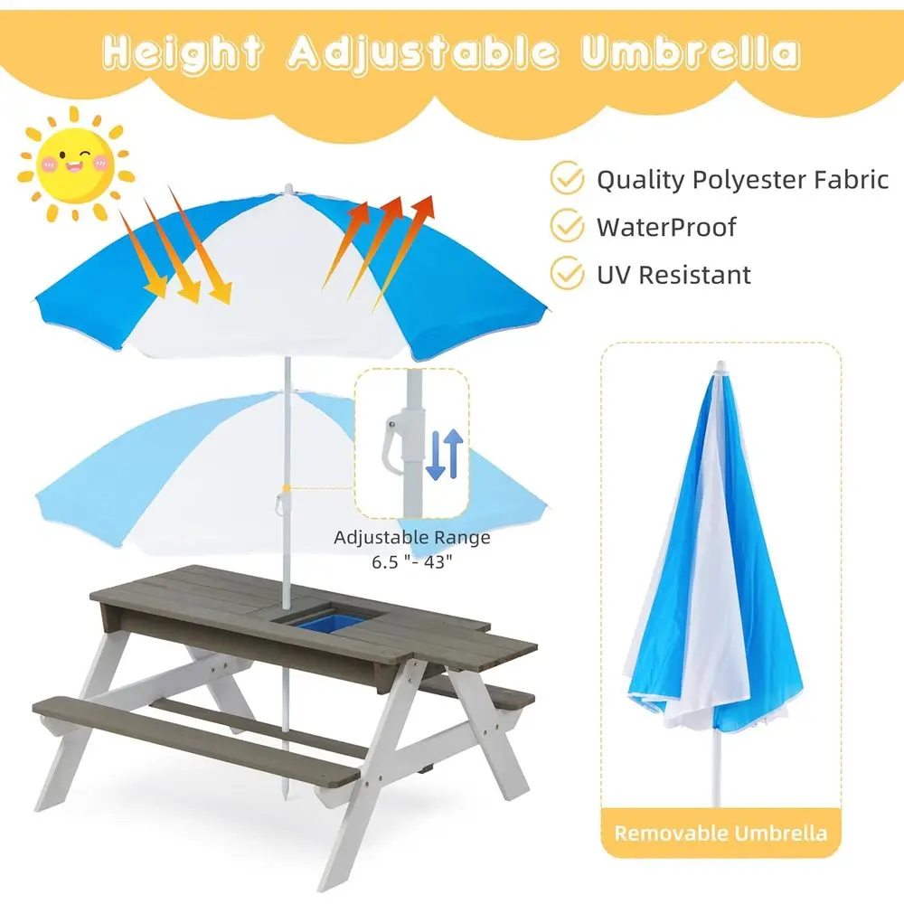 Table de pique-nique en bois c - Kids Outdoor Umbrella For Table avis et prix