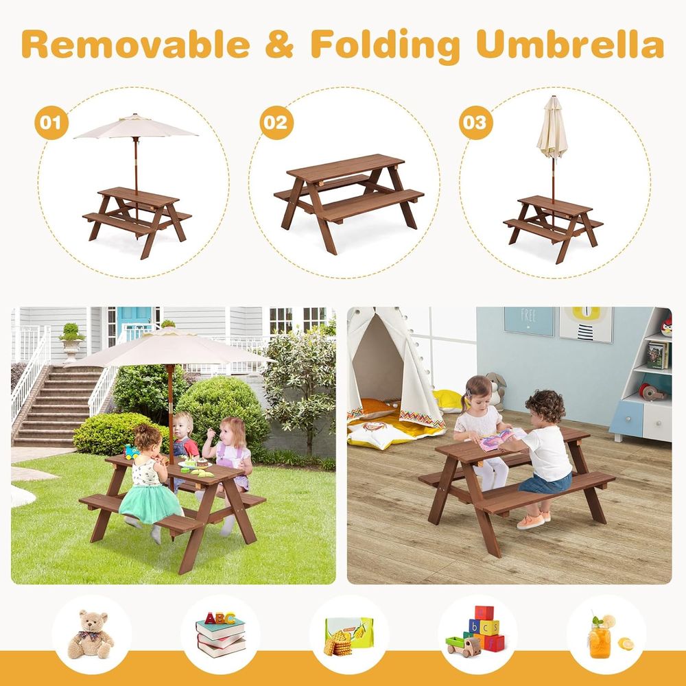 Table de pique-nique pour enfa - Kids Outdoor Umbrella For Table avis et prix