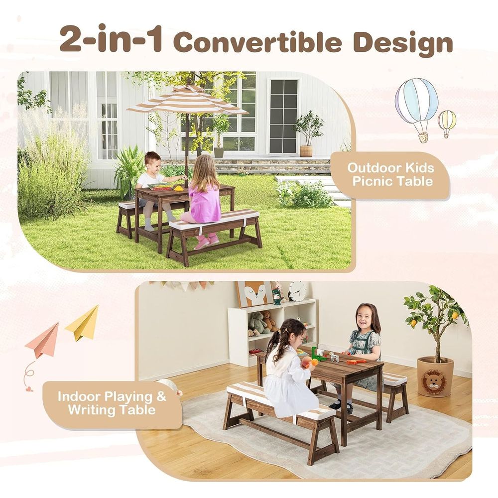Table de pique-nique pour enfa - Kids Outdoor Umbrella For Table avis et prix