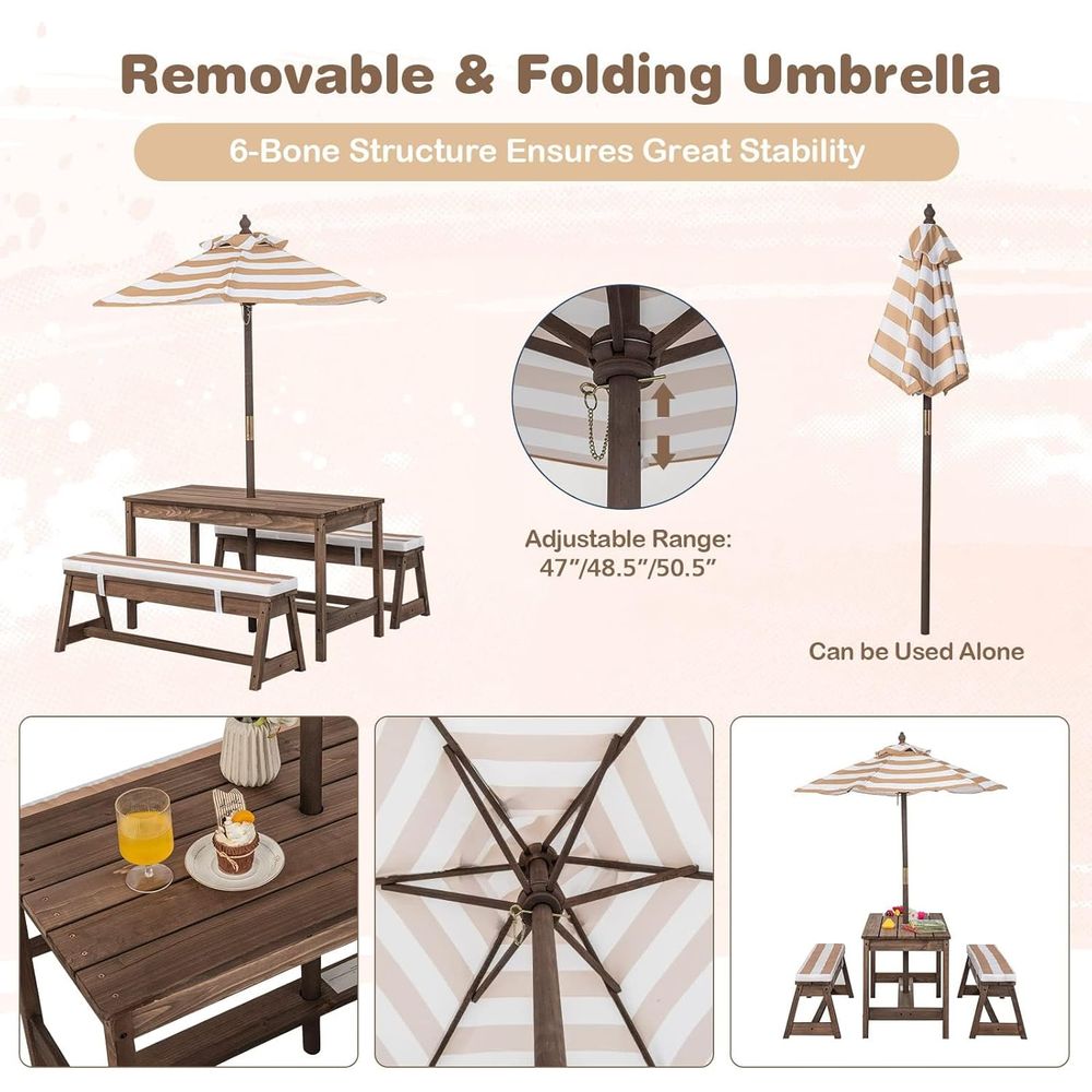 Table de pique-nique pour enfa - Kids Outdoor Umbrella For Table avis et prix