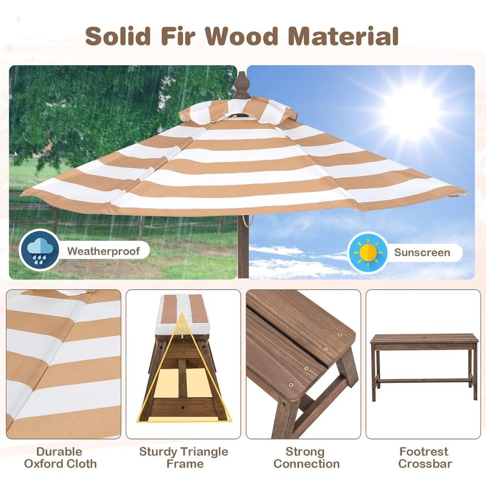 Table de pique-nique pour enfa - Kids Outdoor Umbrella For Table avis et prix