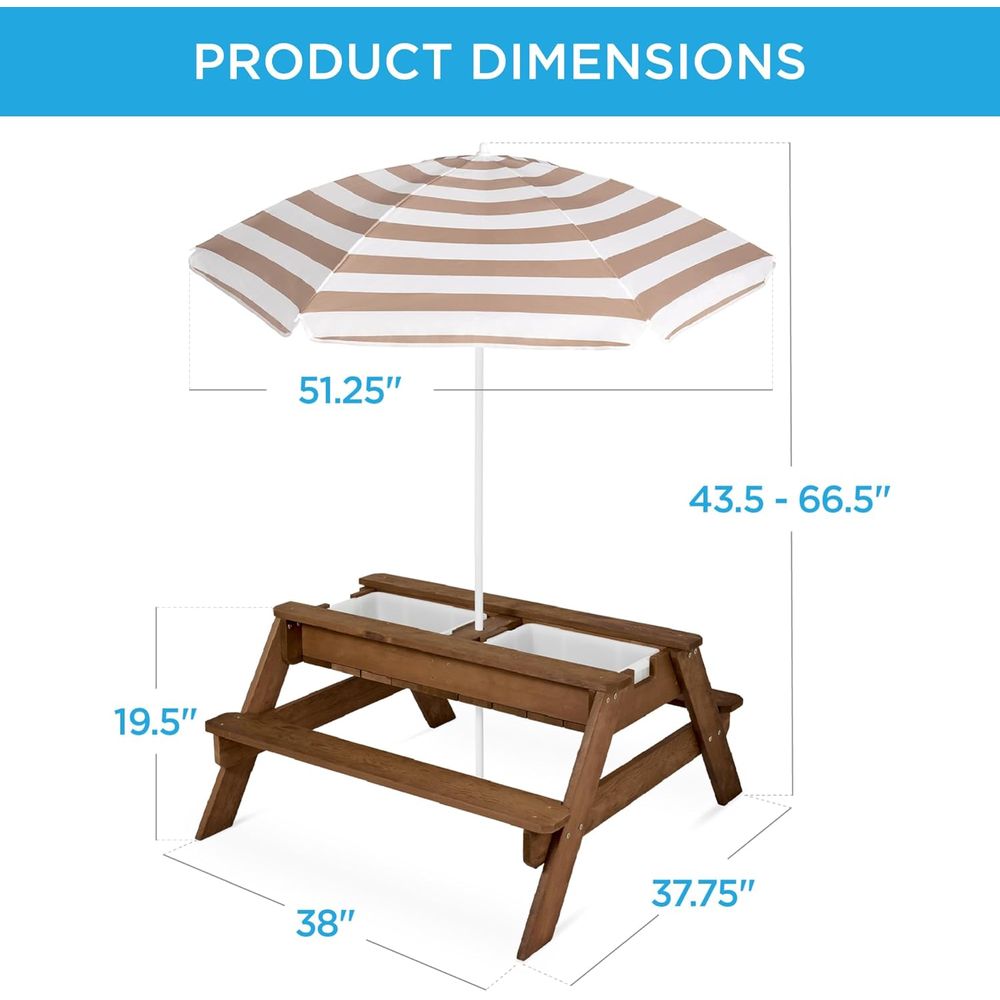 Table de pique-nique pour enfa - Kids Outdoor Umbrella For Table avis et prix