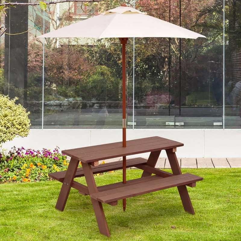 Ensemble table et banc de piqu - Kids Outdoor Umbrella For Table avis et prix