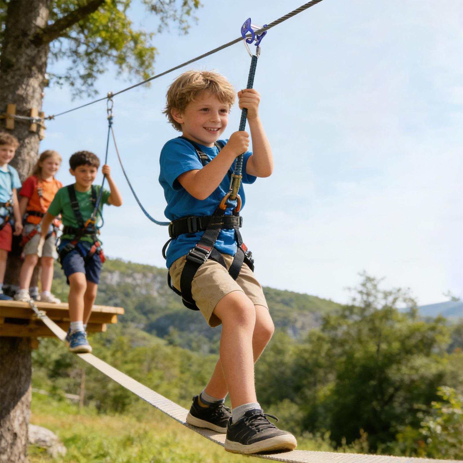 Kit de poulie de descente en z - Kids Outdoor Zipline avis et prix