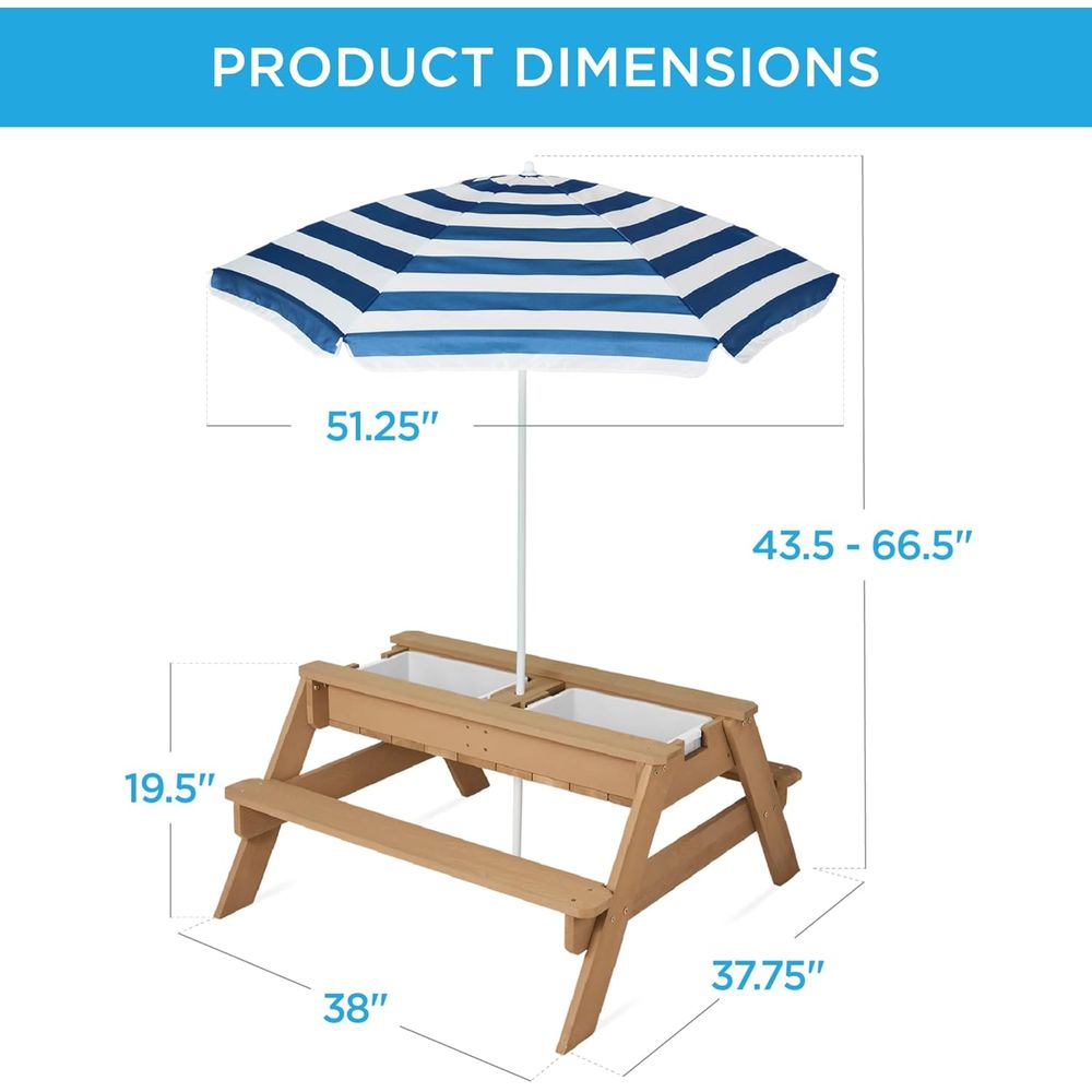 Table de pique-nique pour enfa - Kids Outdoor Umbrella For Table avis et prix