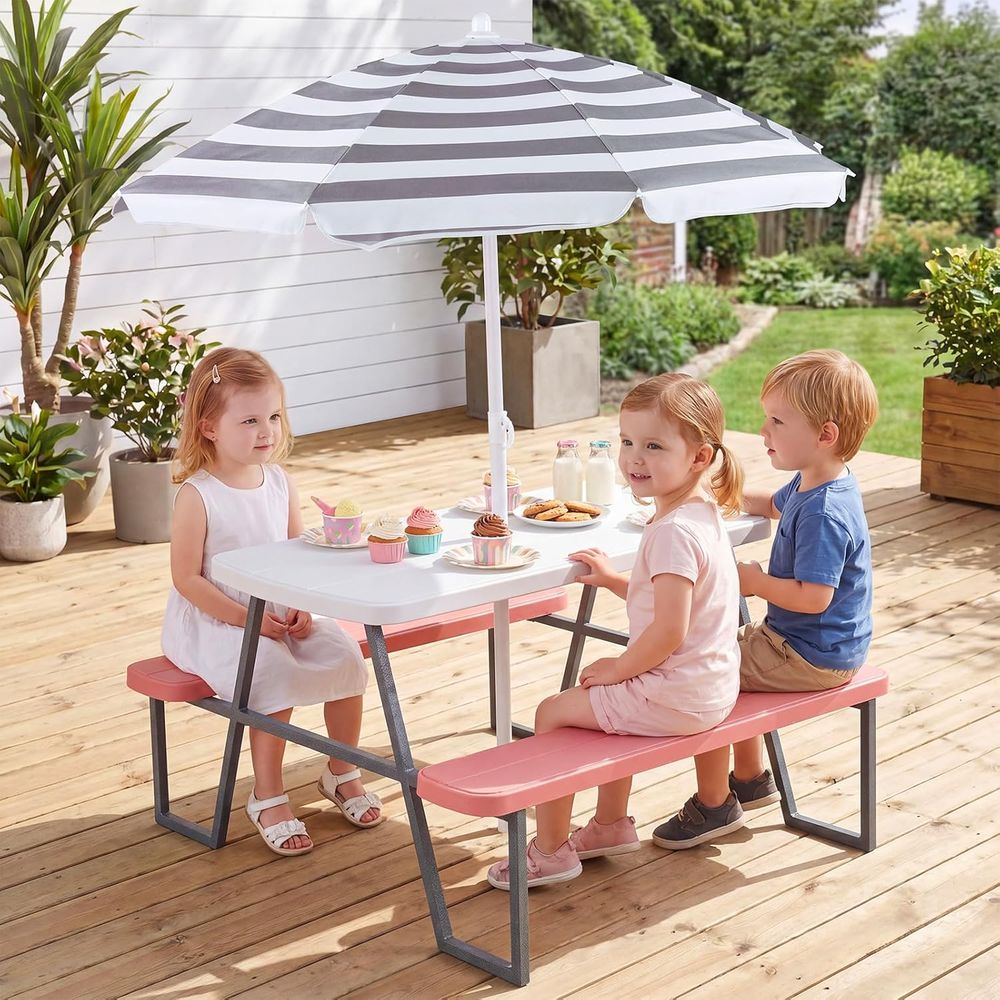 Table de pique-nique pour enfa - Kids Outdoor Umbrella For Table avis et prix