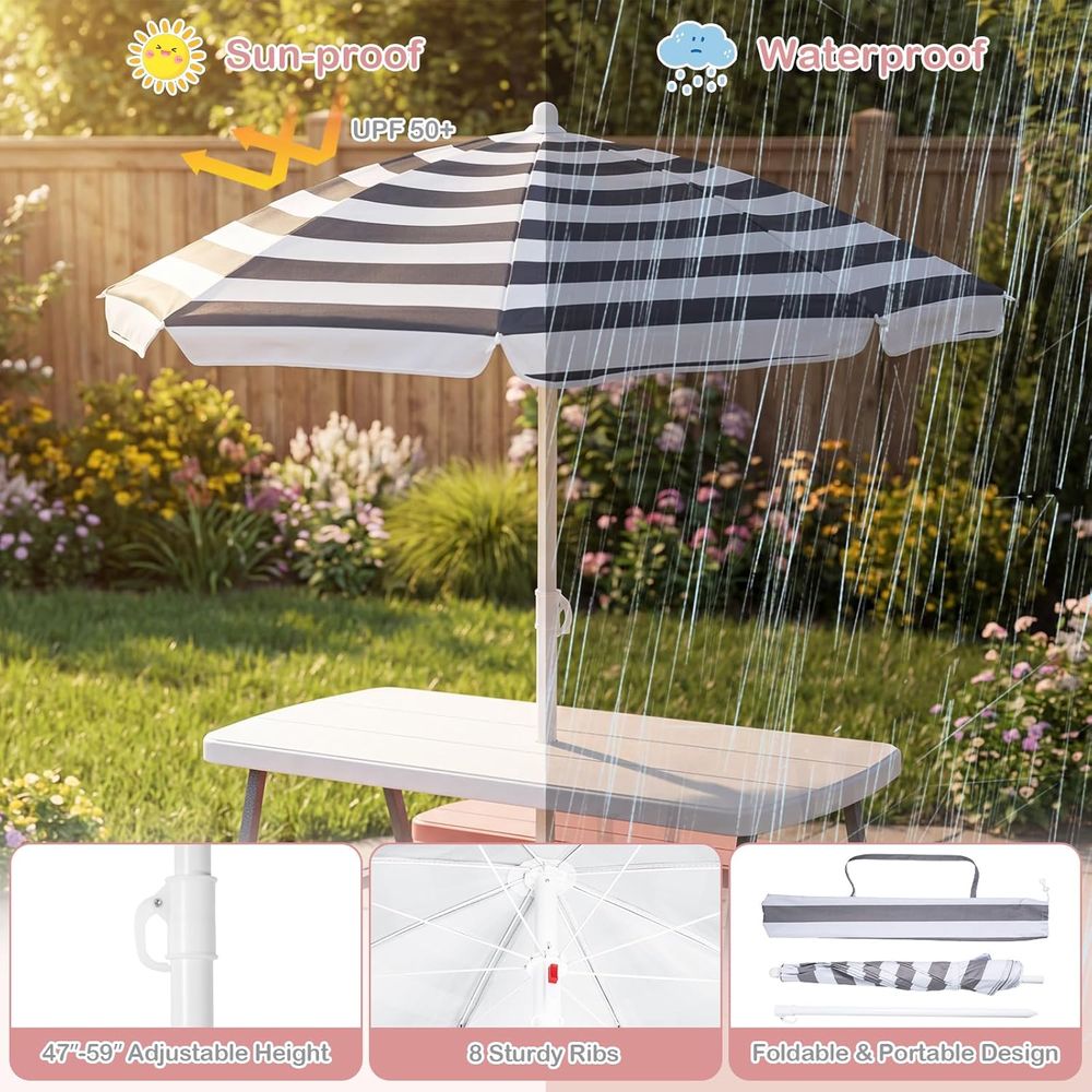 Table de pique-nique pour enfa - Kids Outdoor Umbrella For Table avis et prix